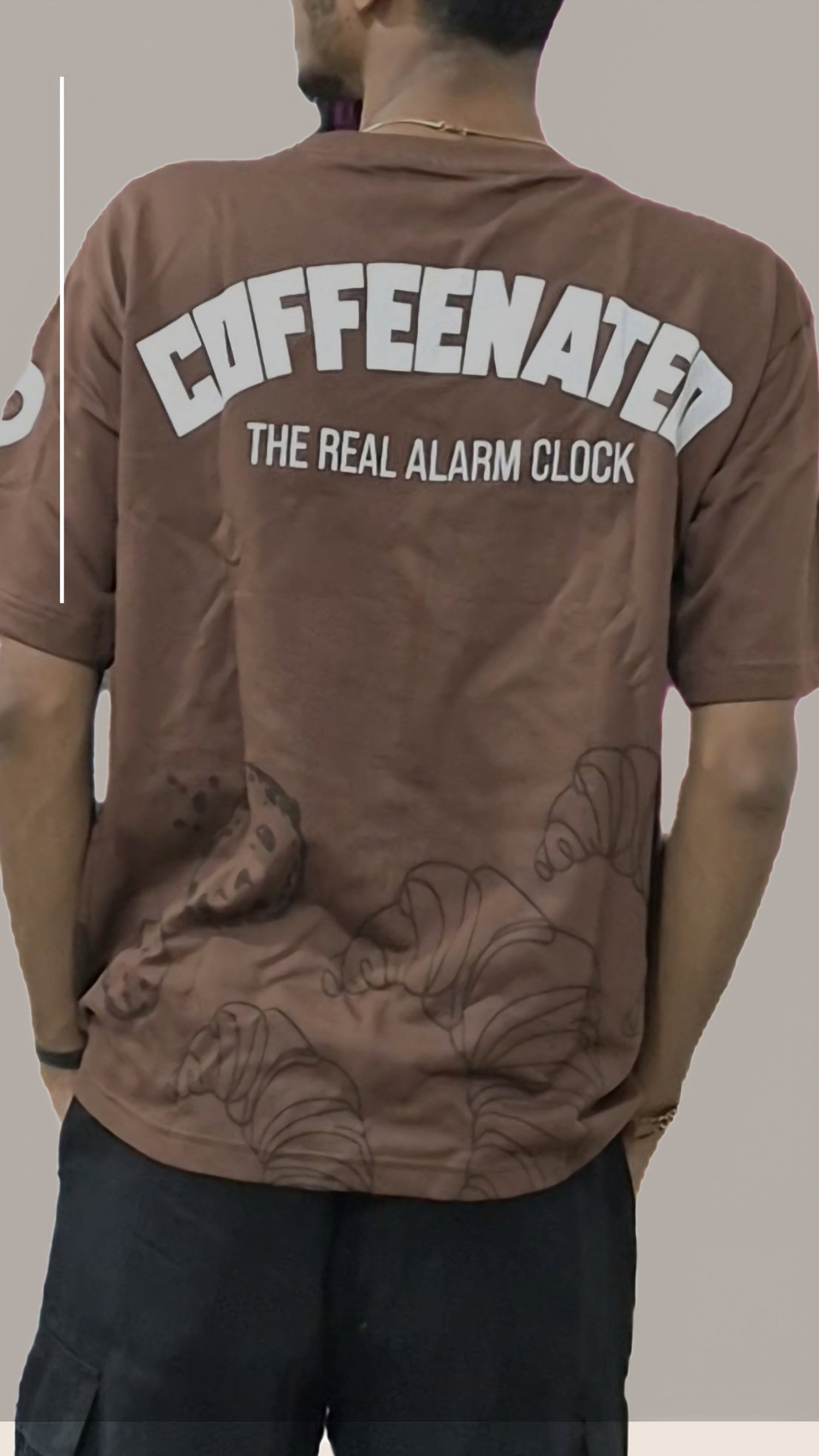 Mocha Drift | Brown Oversized T-Shirt