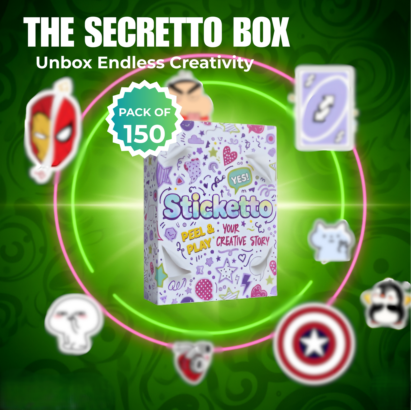 Secretto Box ( 150 Random Stickers)