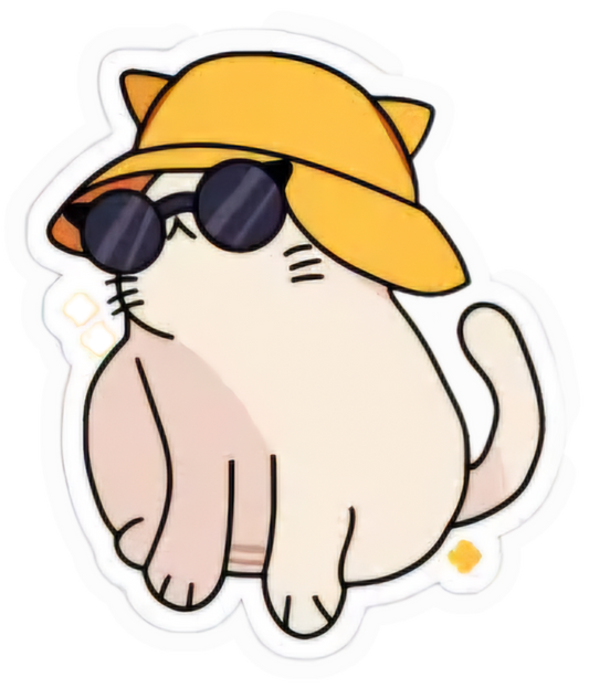 Vacation Vibe Cat Sticker