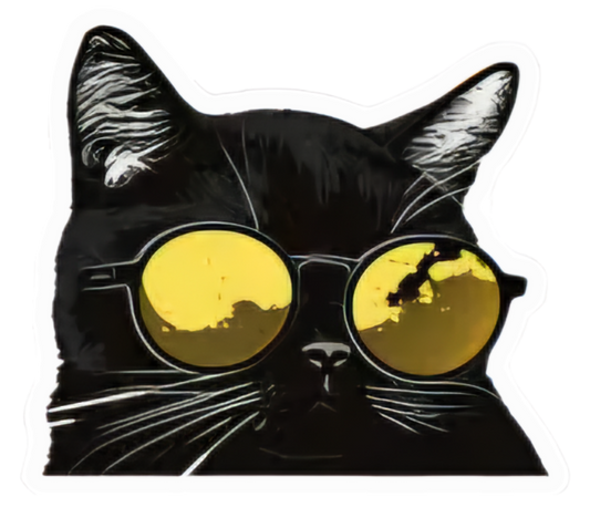 Black Cat Sticker
